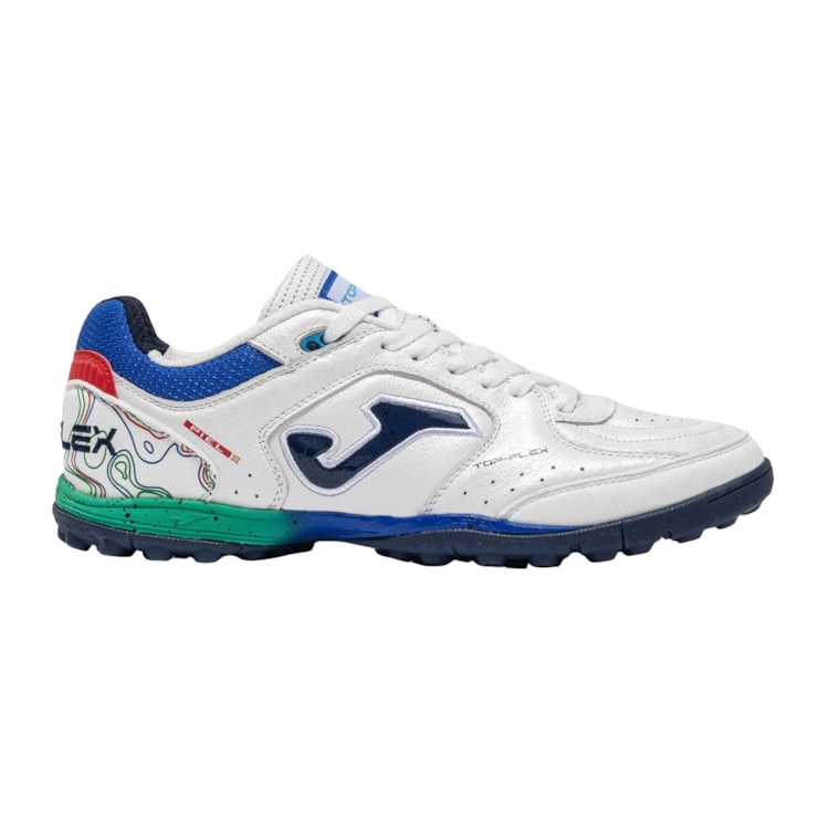 Chuteira Society Joma Top Flex Masculina - Branca/Azul