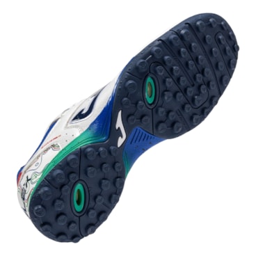 Chuteira Society Joma Top Flex Masculina - Branca/Azul