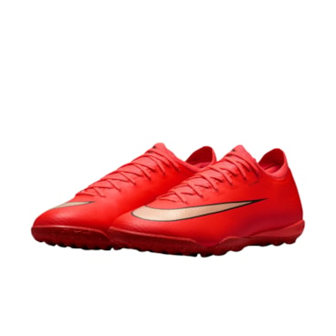 Chuteira Society Nike Mercurial Vapor 17 Pro Masculina - Vermelha