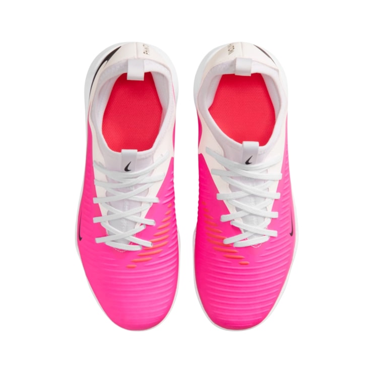 Chuteira Society Nike Phantom 6 Academy Low Infantil - Rosa/Branca