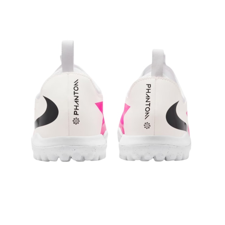 Chuteira Society Nike Phantom 6 Academy Low Infantil - Rosa/Branca