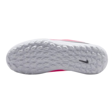 Chuteira Society Nike Phantom 6 Club Low Infantil - Rosa/Branca