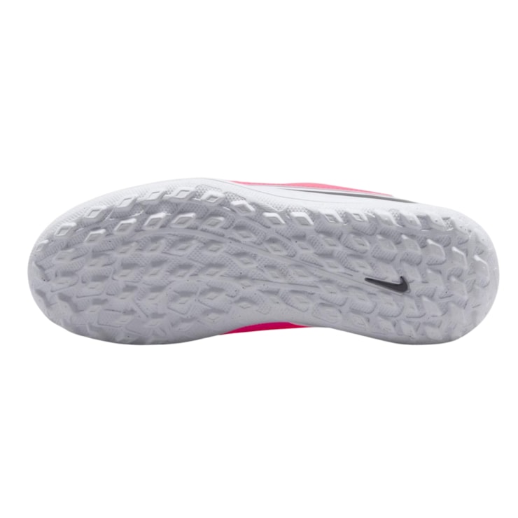 Chuteira Society Nike Phantom 6 Club Low Infantil - Rosa/Branca