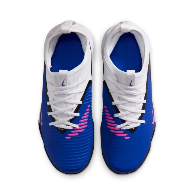 Chuteira Society Nike Phantom 6 Low Academy Infantil - Azul/Branca