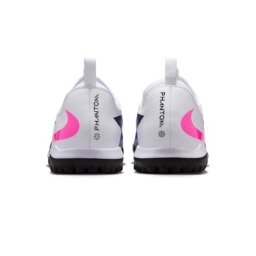 Chuteira Society Nike Phantom 6 Low Academy Infantil - Azul/Branca