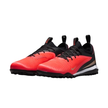 Chuteira Society Nike Phantom 6 Low Academy TF Infantil - Vermelha