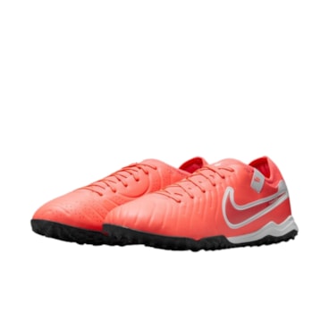 Chuteira Society Nike Tiempo Legend 10 Pro TF Masculina - Vermelha/Branca