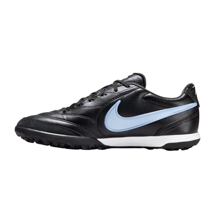 Chuteira Society Nike Tiempo Ligera Pro TF Masculina - Preta/Azul