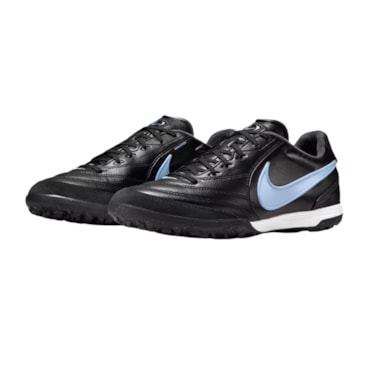 Chuteira Society Nike Tiempo Ligera Pro TF Masculina - Preta/Azul