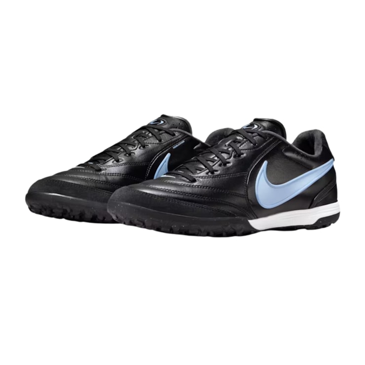 Chuteira Society Nike Tiempo Ligera Pro TF Masculina - Preta/Azul