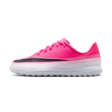 Chuteira Society Nike Vapor 17 Club Infantil - Rosa