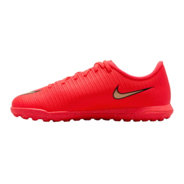 Chuteira Society Nike Vapor 17 Club Infantil - Vermelha