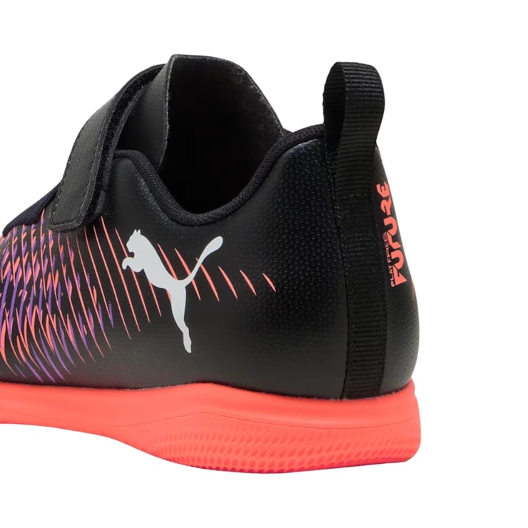 Chuteira Society Puma Com Velcro Future 8 Play Neymar Infantil - Preta/Roxa
