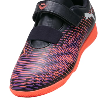 Chuteira Society Puma Com Velcro Future 8 Play Neymar Infantil - Preta/Roxa