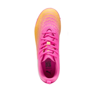 Chuteira Society Puma Future 9 Play TT Infantil - Rosa