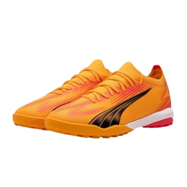 Chuteira Society Puma Ultra Match Masculina - Laranja