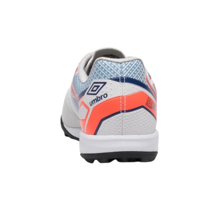 Chuteira Society Umbro Pro 5 Bump Club Masculina - Branca/Coral