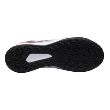 Chuteira Society Umbro Pro 5 Bump Club Masculina - Branca/Coral
