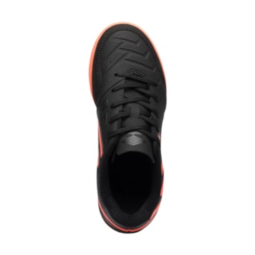 Chuteira Society Umbro Pro 5 Jr Infantil - Preta/Coral