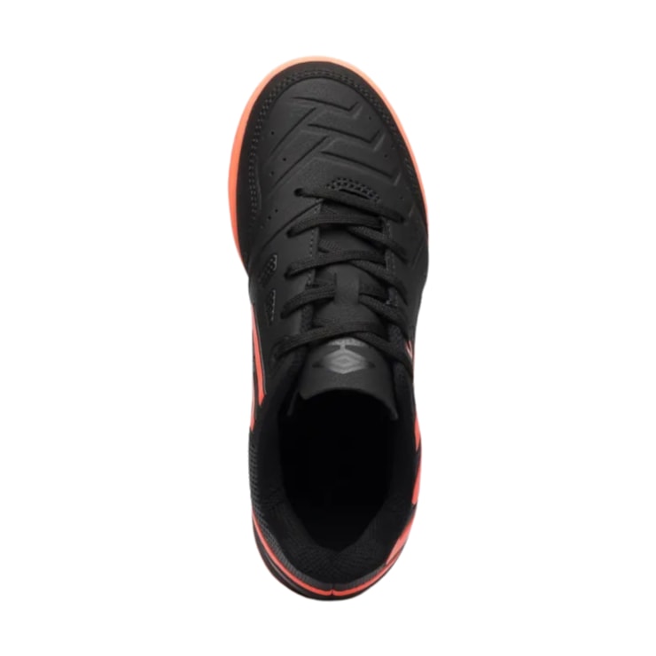 Chuteira Society Umbro Pro 5 Jr Infantil - Preta/Coral