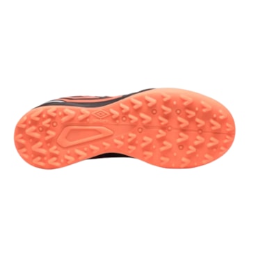 Chuteira Society Umbro Pro 5 Jr Infantil - Preta/Coral