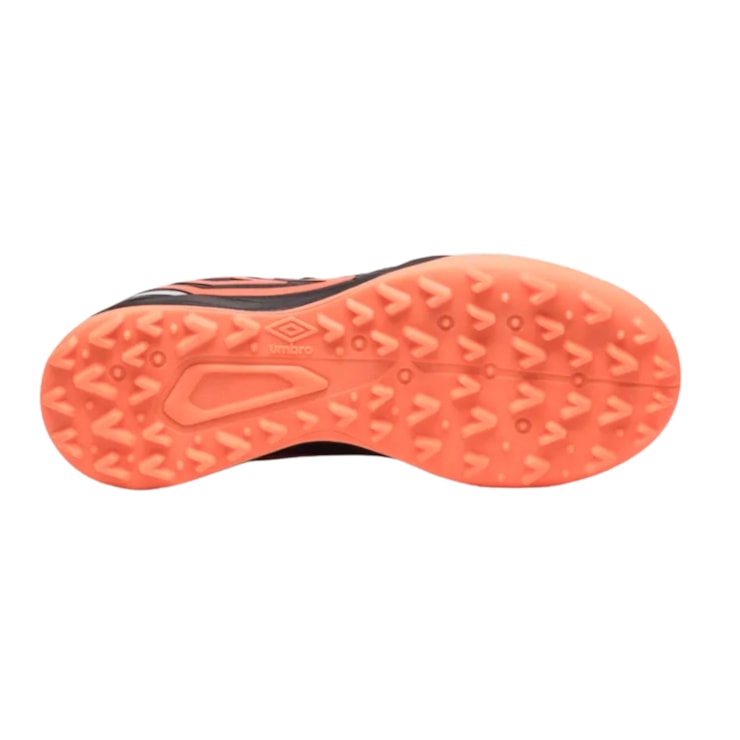 Chuteira Society Umbro Pro 5 Jr Infantil - Preta/Coral