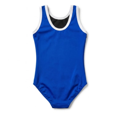 Collant EC Pinheiros Ginástica Artística Feminino - Azul /Preto