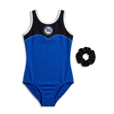 Collant EC Pinheiros Ginástica Artística Infantil - Azul /Preto