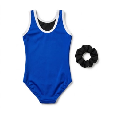 Collant EC Pinheiros Ginástica Artística Infantil - Azul /Preto