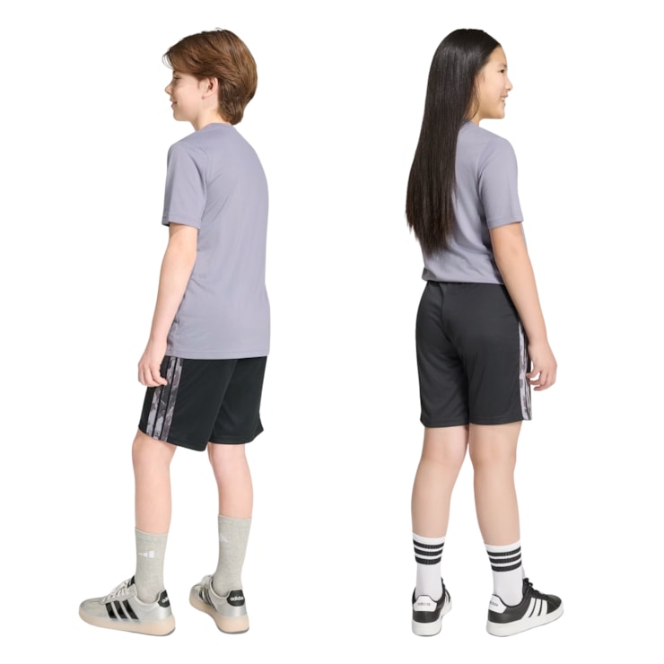 Conjunto Adidas Sport Seasonals Camo Infantil - Cinza