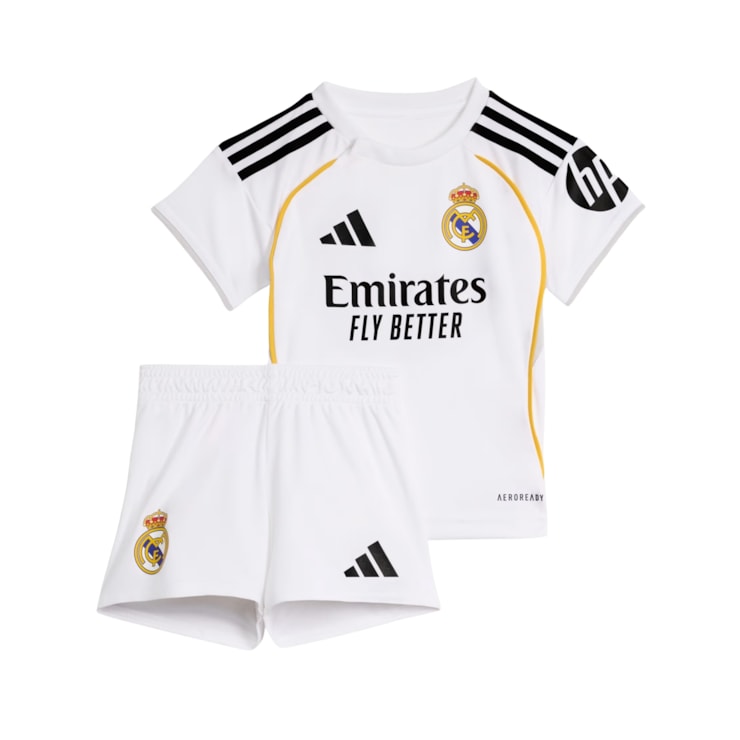 Conjunto Real Madrid I 25/26 Adidas Baby Infantil - Branco