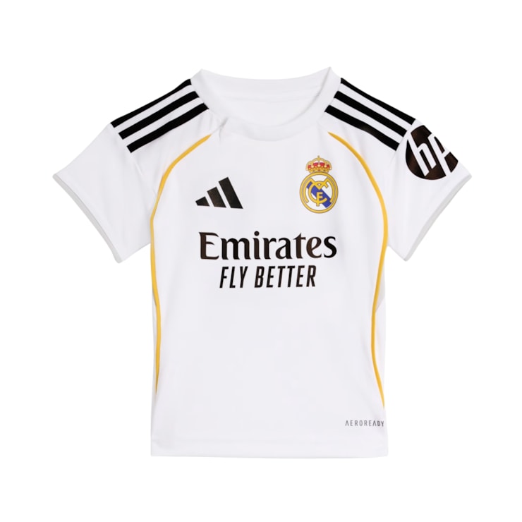Conjunto Real Madrid I 25/26 Adidas Baby Infantil - Branco