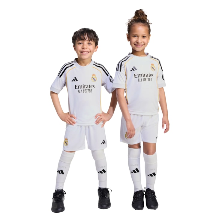 Conjunto Real Madrid I 25/26 Adidas Mini Infantil - Branco