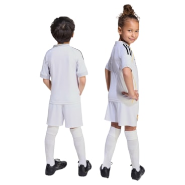 Conjunto Real Madrid I 25/26 Adidas Mini Infantil - Branco