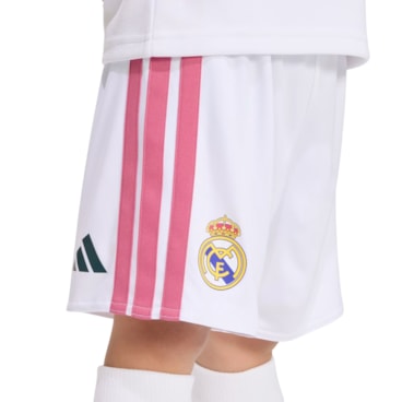Conjunto Real Madrid I 26/27 Adidas Infantil - Branco