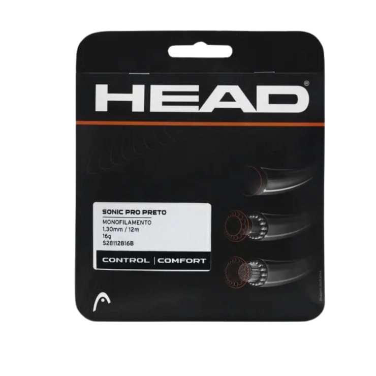Corda Para Raquete Encor Head Sonic Pro 16L Unissex - Preta