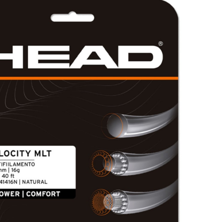 Corda Para Raquete Encor Head Velocity Mlt 16 Unissex - Bege