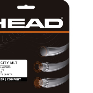 Corda Para Raquete Encor Head Velocity Mlt 17 Unissex - Preta
