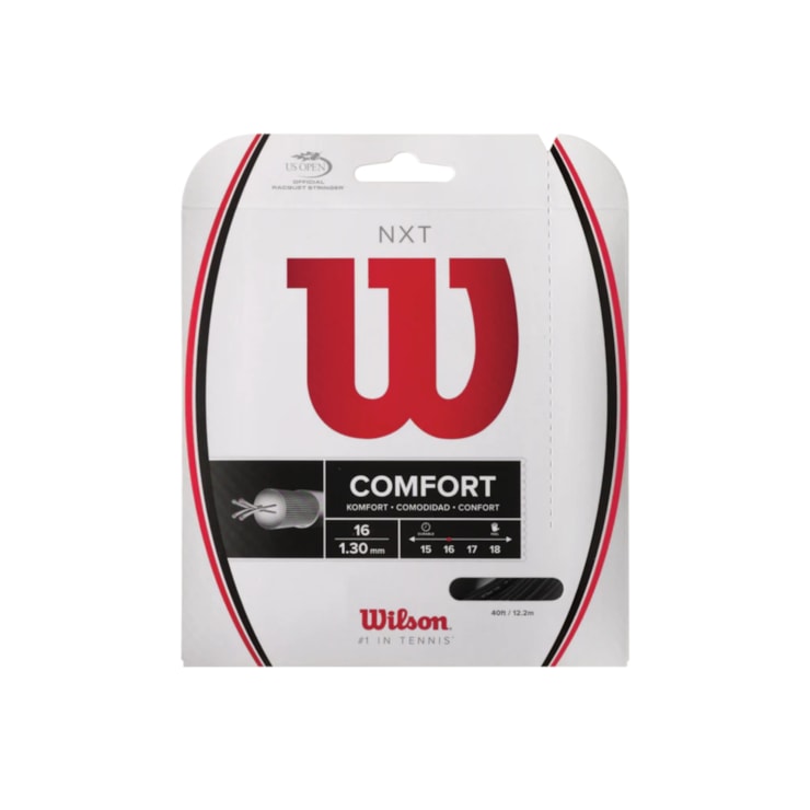 Corda Para Raquete Wilson Encor Nxt Comfort 1.30Mm 16L Unissex - Preta
