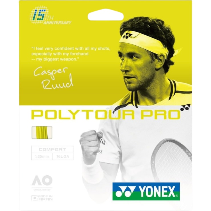 Corda Para Raquete Yonex Encor Poly Tour Pro 15º Aniversário Unissex - Amarela