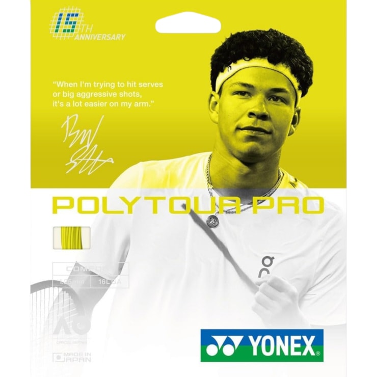 Corda Para Raquete Yonex Encor Poly Tour Pro 15º Aniversário Unissex - Amarela