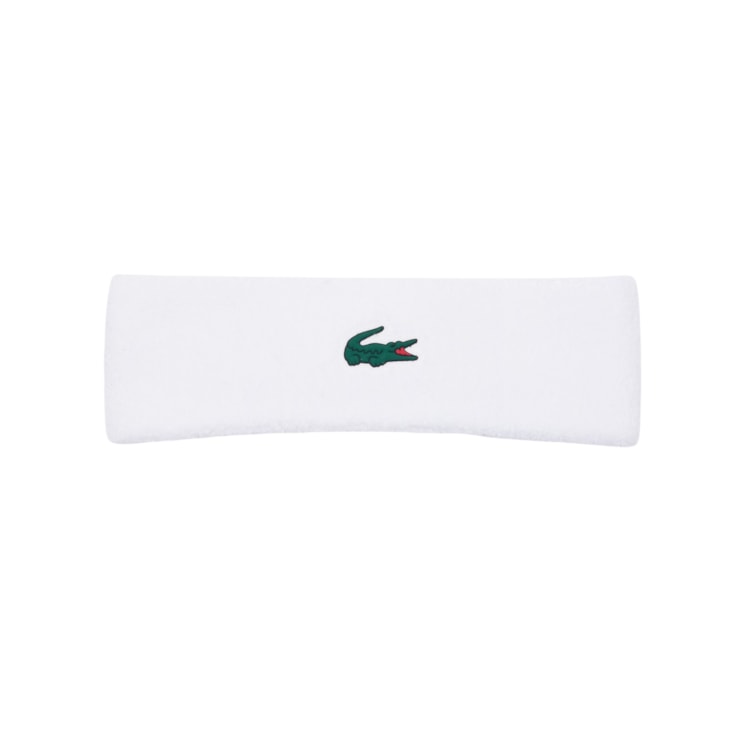 Faixa De Cabeça Lacoste Testeira Sport Masculina - Branca