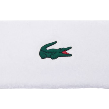 Faixa De Cabeça Lacoste Testeira Sport Masculina - Branca