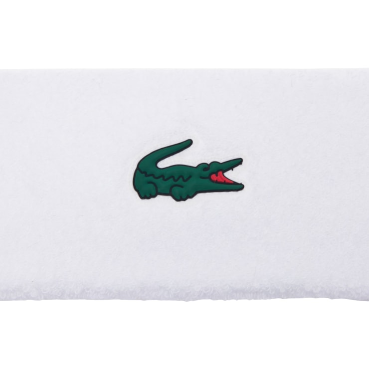 Faixa De Cabeça Lacoste Testeira Sport Masculina - Branca