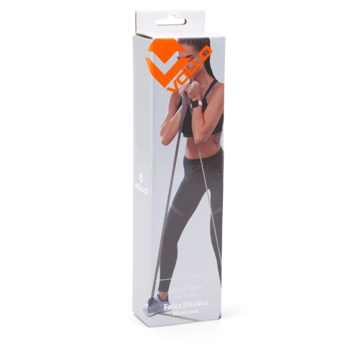 Faixa Elástica Vollo Super Band Extensor Leve 21Mm Unissex - Cinza