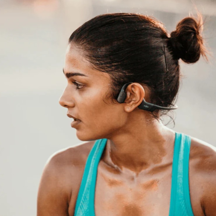 Fone De Ouvido Shokz Condução Óssea Openrun Air Unissex - Preto