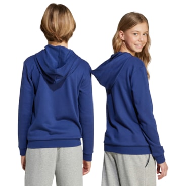 Jaqueta Adidas Moletom Collegiate Typography Infantil - Azul