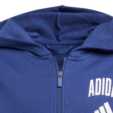 Jaqueta Adidas Moletom Collegiate Typography Infantil - Azul