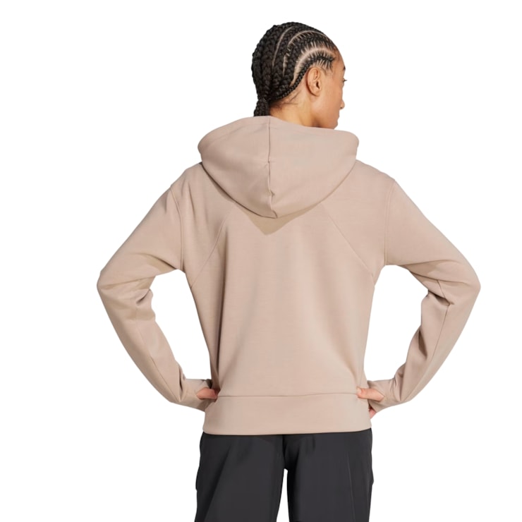 Jaqueta Com Capuz Adidas Designed 4 Feminina - Marrom Claro