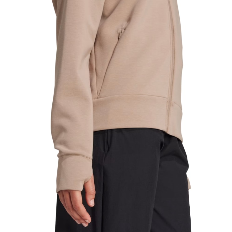 Jaqueta Com Capuz Adidas Designed 4 Feminina - Marrom Claro